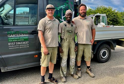 Mupia aus Namibia wird Landschaftsgärtner